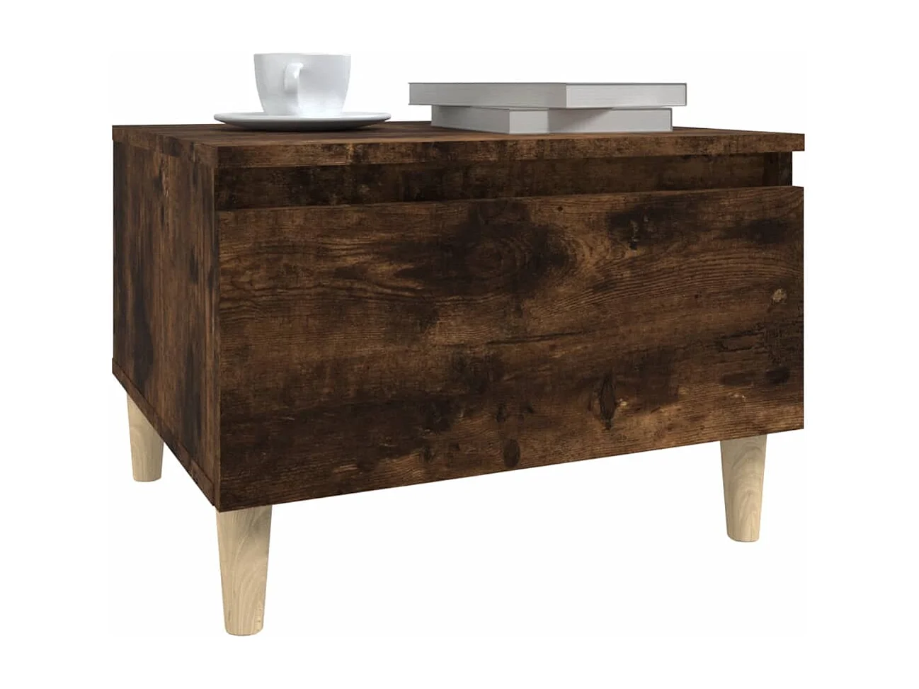 Table d'appoint Chêne fumé 50x46x35 cm Bois d'ingénierie