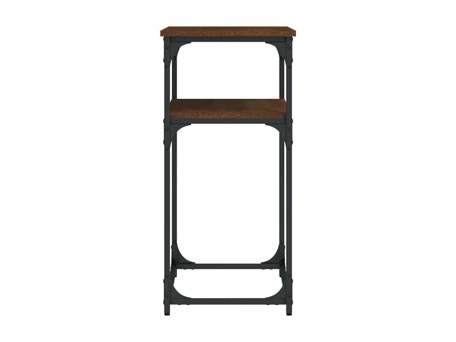 Mesa consola madera de ingeniería marrón roble 75x35,5x75 cm