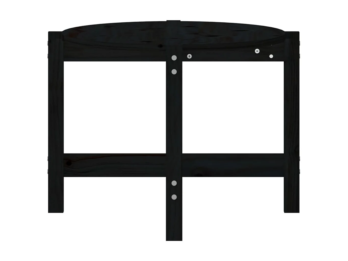 Mesa de centro de madera maciza de pino negro 118x63x45 cm