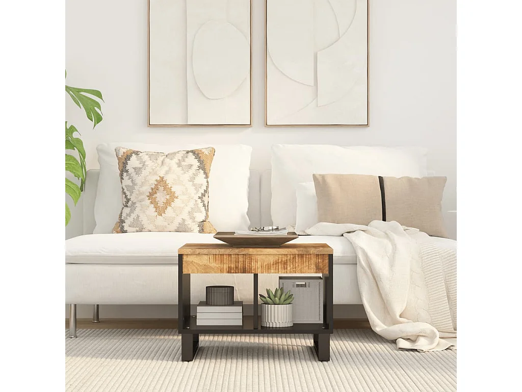 Table basse 55x50x40 cm bois de manguier massif