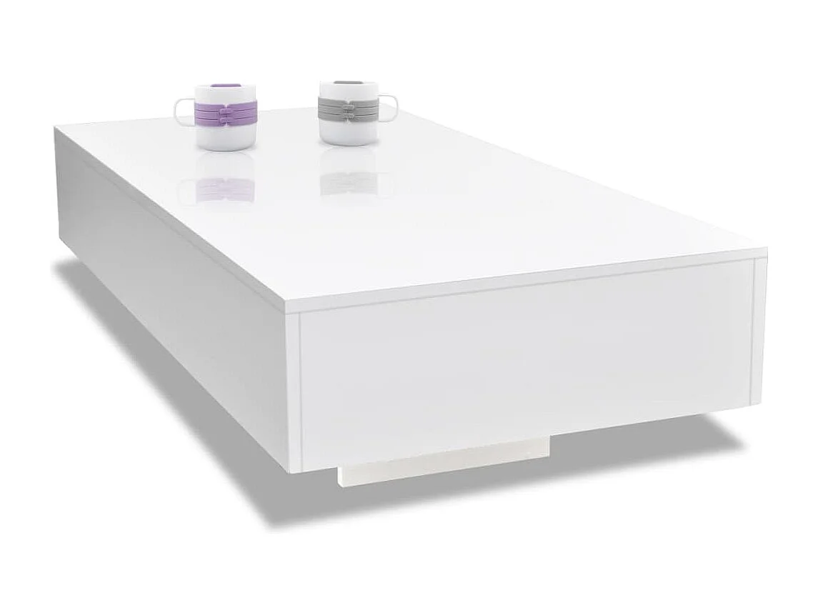 Table basse Haute brillance Blanc