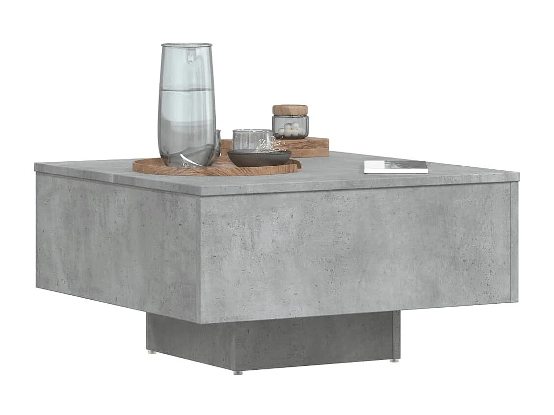 Table basse Gris béton 60x60x31,5 cm Aggloméré