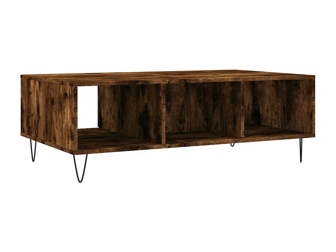 Salontafel 104x60x35 cm bewerkt hout gerookt eikenkleurig