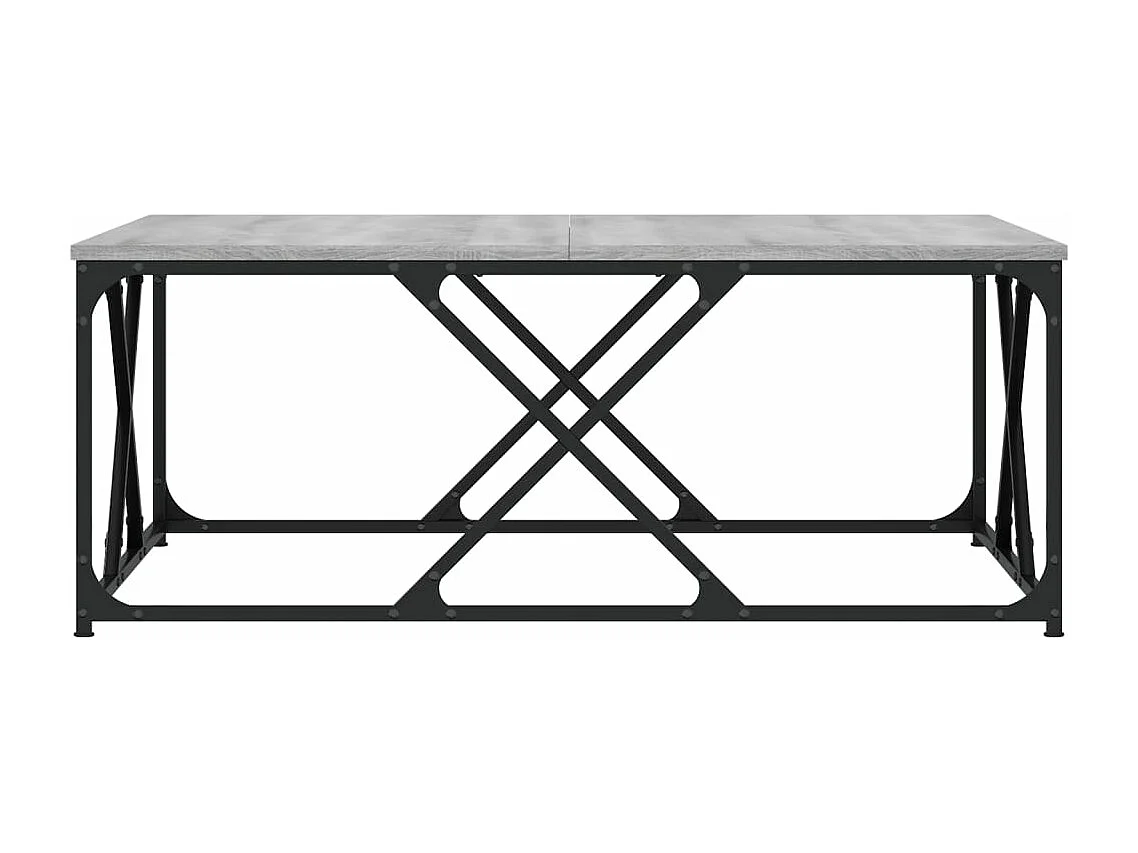 Table basse sonoma gris 100x100x40 cm bois d'ingénierie