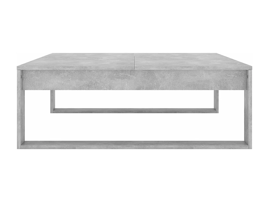 Mesa de centro de aglomerado gris hormigón 100x100x35 cm