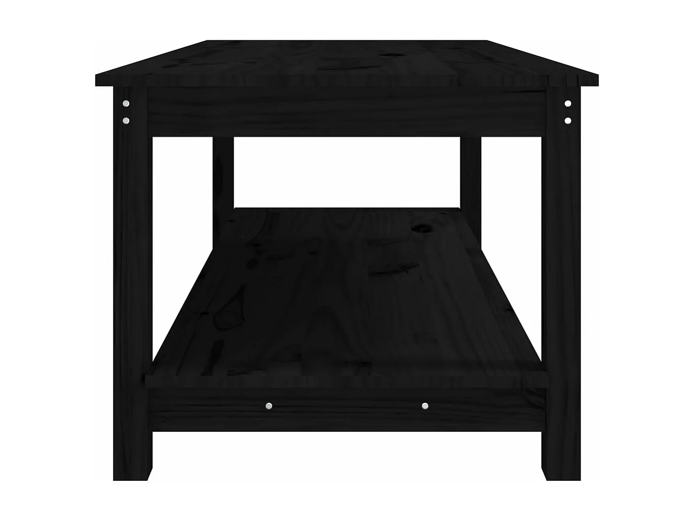 Mesa de centro de madera maciza de pino negro 110x55x45 cm