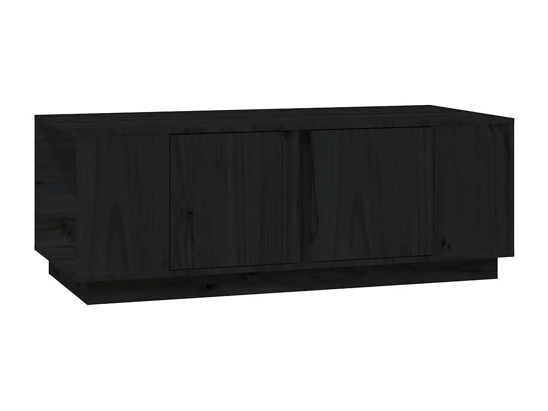 Mesa de centro 110x50x40 cm madeira de pinho maciça preto