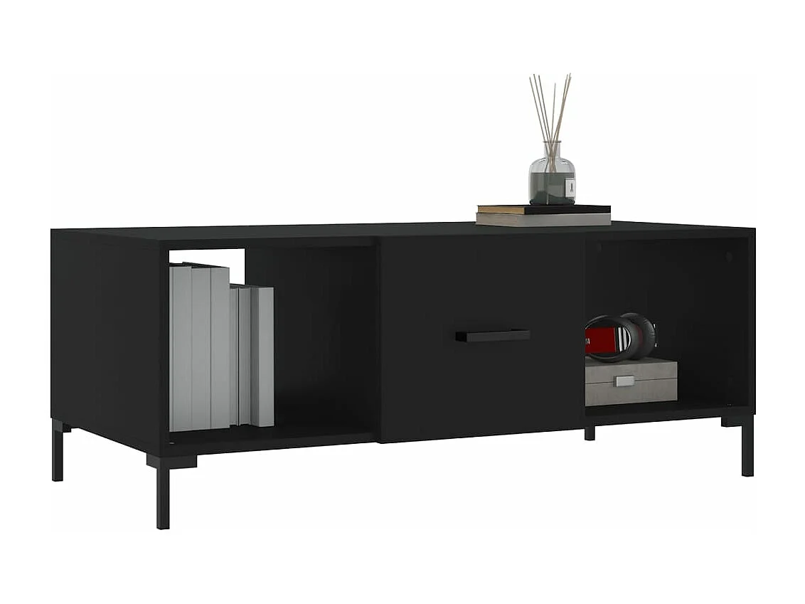 Salontafel 102x50x40 cm bewerkt hout zwart