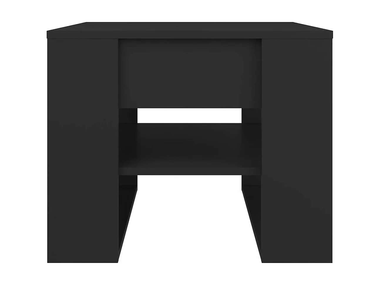 Table basse Noir 55,5x55x45 cm Bois d'ingénierie