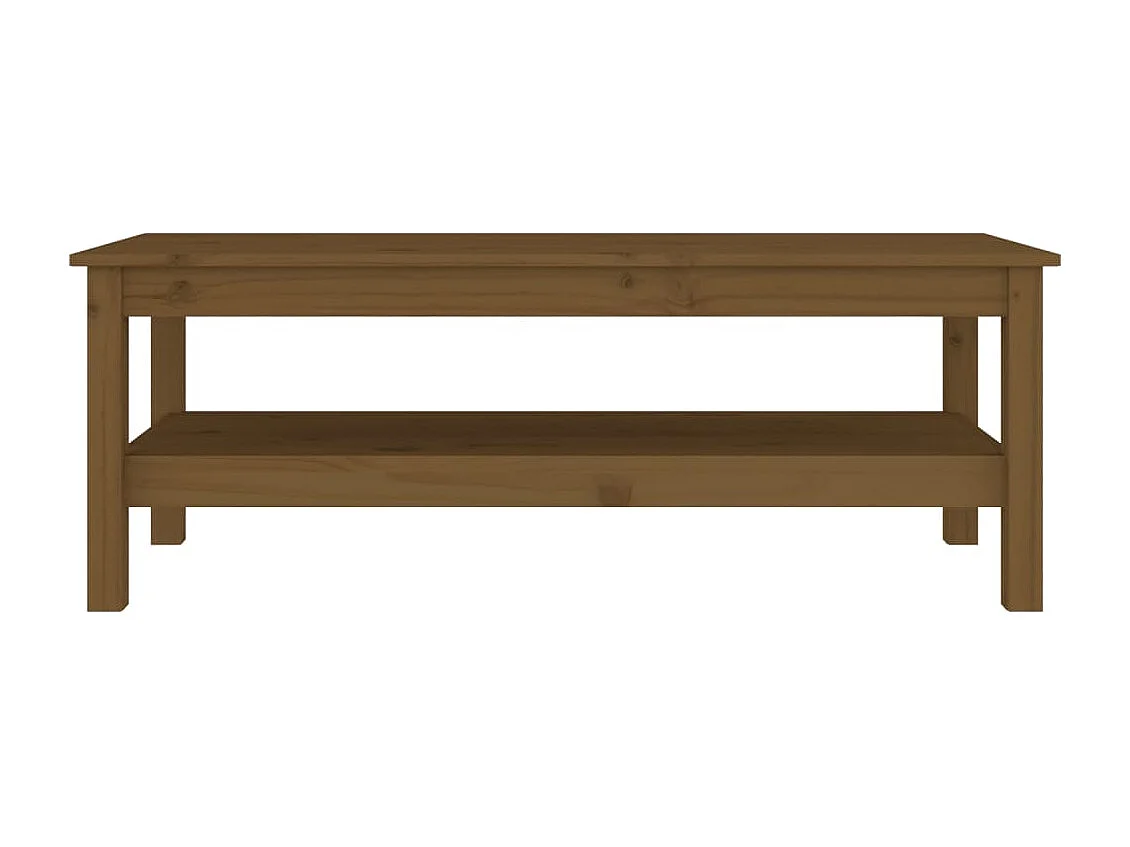 Table basse Marron miel 110x50x40 cm Bois massif de pin