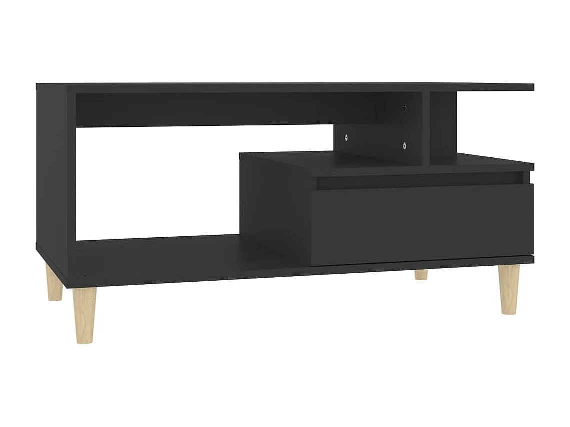 Table basse Noir 90x49x45 cm Bois d'ingénierie
