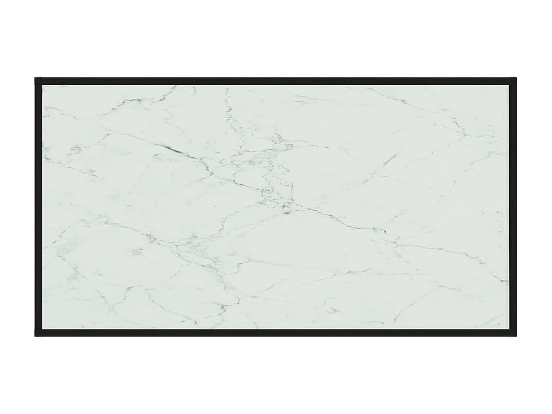 Table basse Blanc 120x60x35 cm Verre trempé