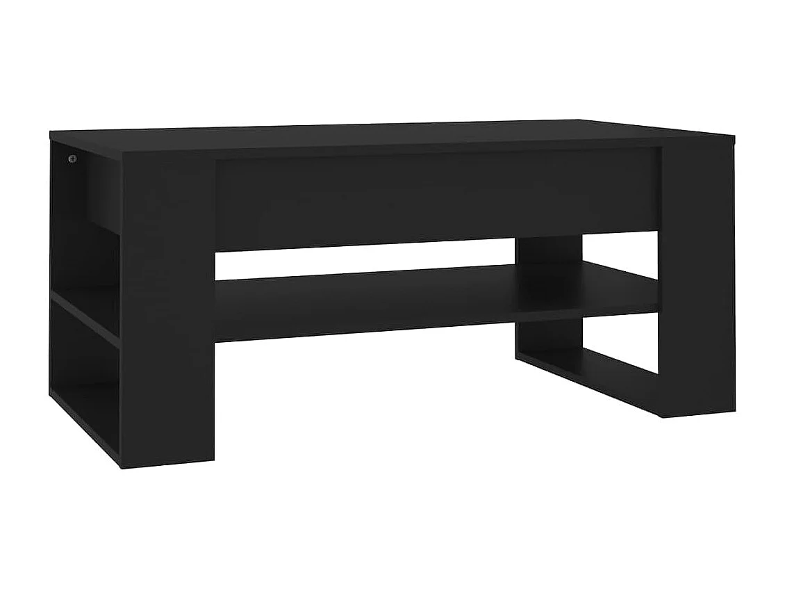 Table basse Noir 102x55x45 cm Bois d'ingénierie