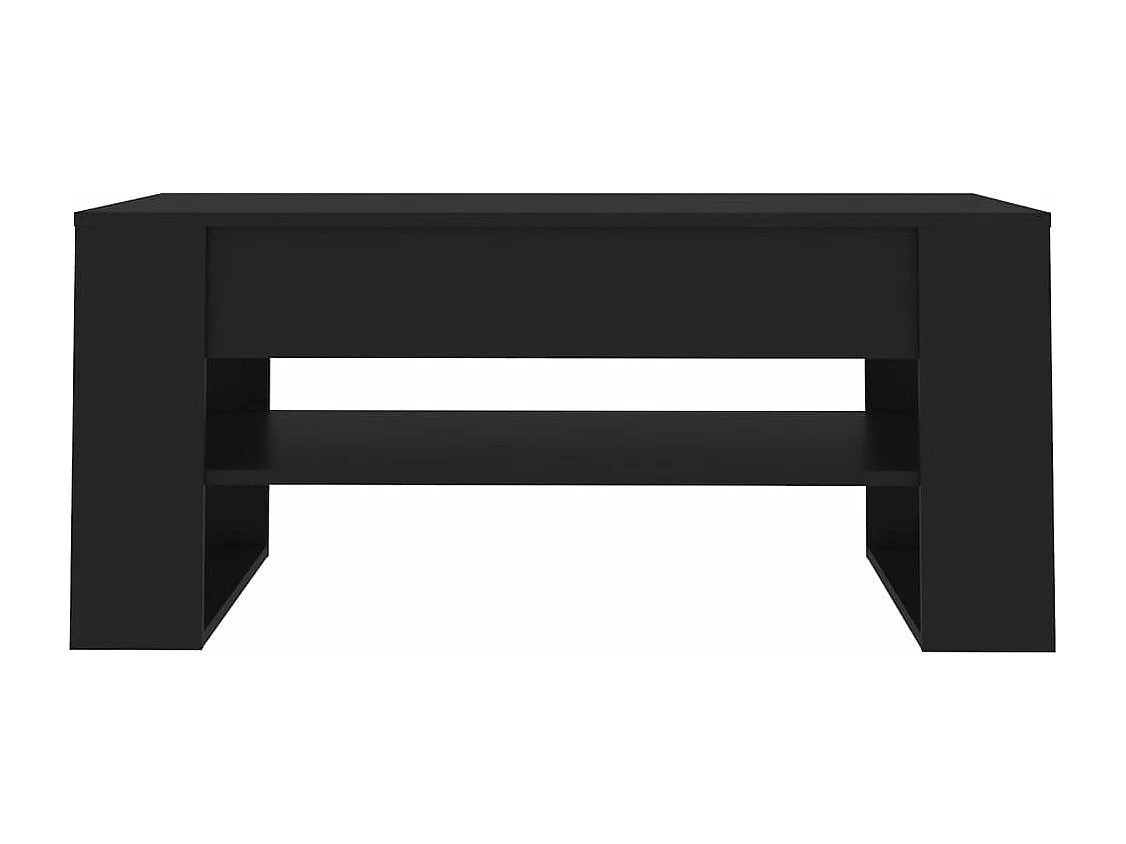 Table basse Noir 102x55x45 cm Bois d'ingénierie