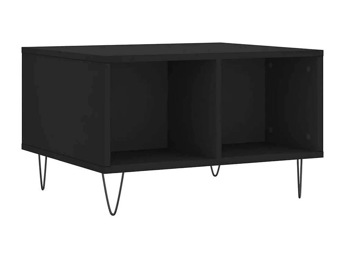 Table basse Noir 60x50x36,5 cm Bois d'ingénierie