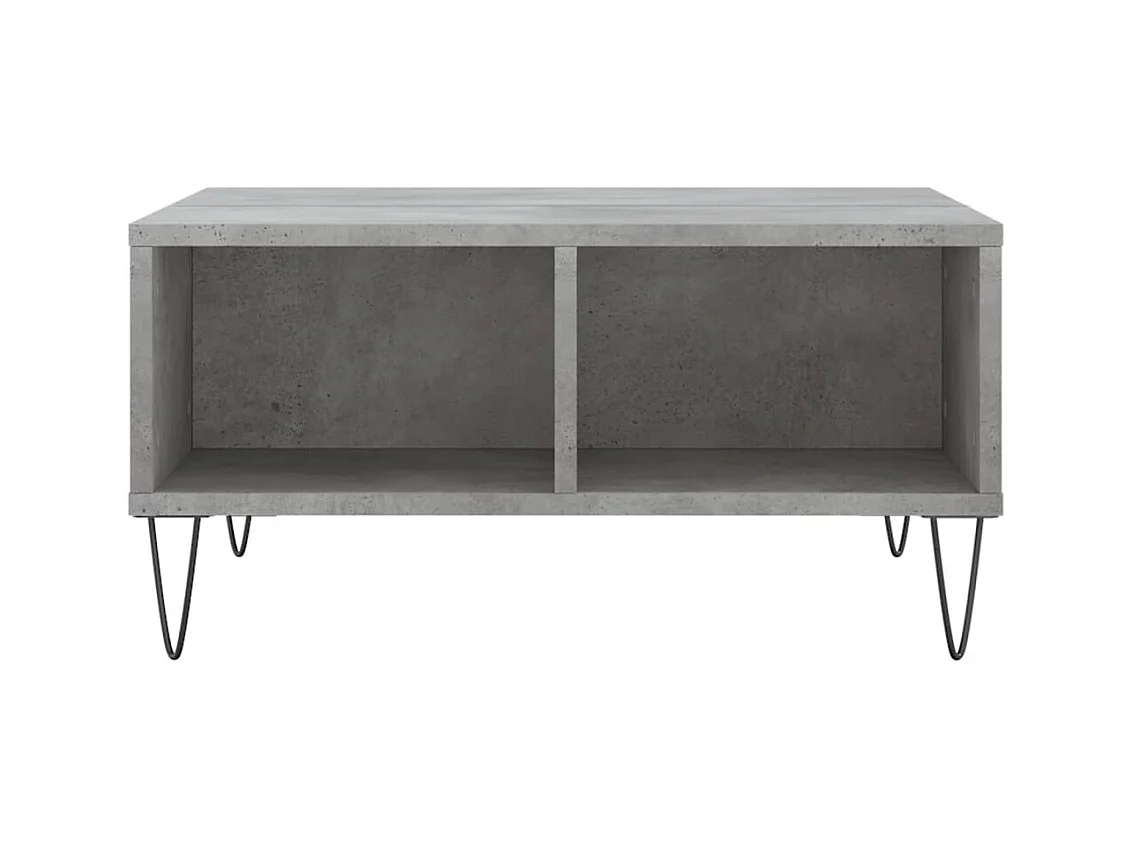Table basse gris béton 60x60x30 cm bois d'ingénierie