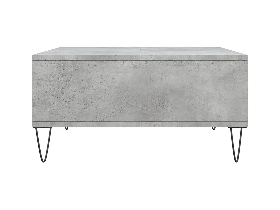 Table basse gris béton 60x60x30 cm bois d'ingénierie