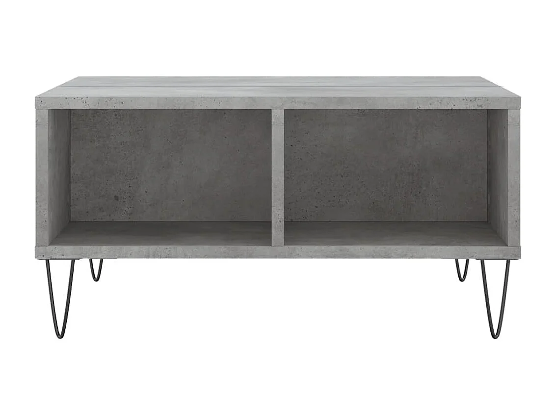 Table basse gris béton 60x60x30 cm bois d'ingénierie
