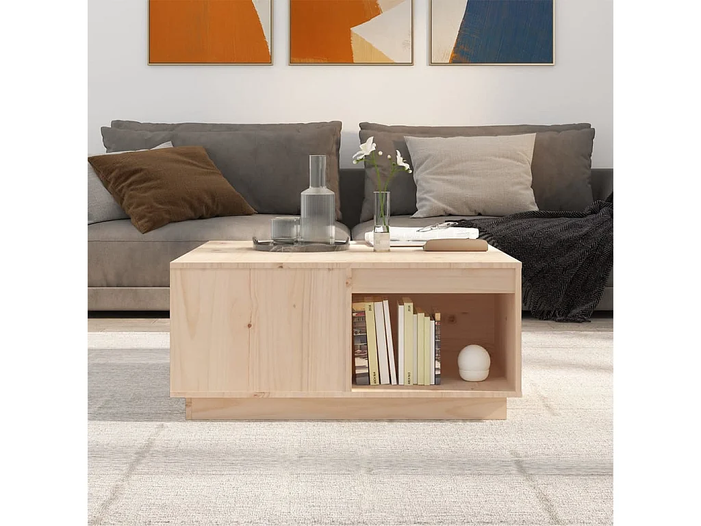 Table basse 80x81x36,5 cm Bois massif de pin