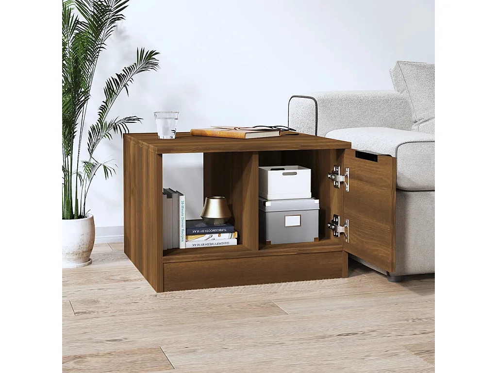 Table basse Chêne marron 50x50x36 cm Bois d'ingénierie