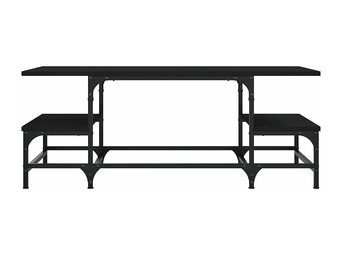 Table basse noir 100x50,5x40 cm bois d'ingénierie