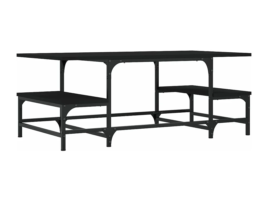 Table basse noir 100x50,5x40 cm bois d'ingénierie