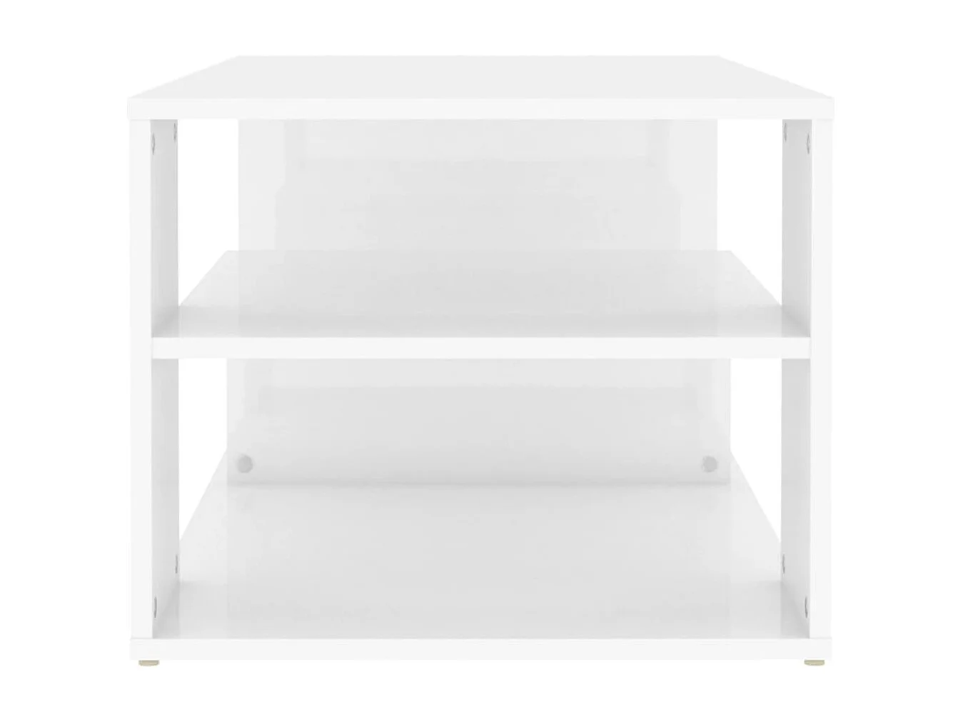 Table basse Blanc brillant 100x50x40 cm Aggloméré