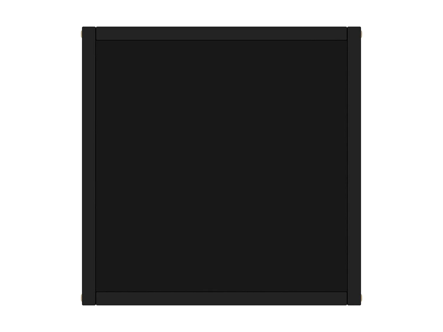 Table basse Noir avec verre noir 40x40x50 cm