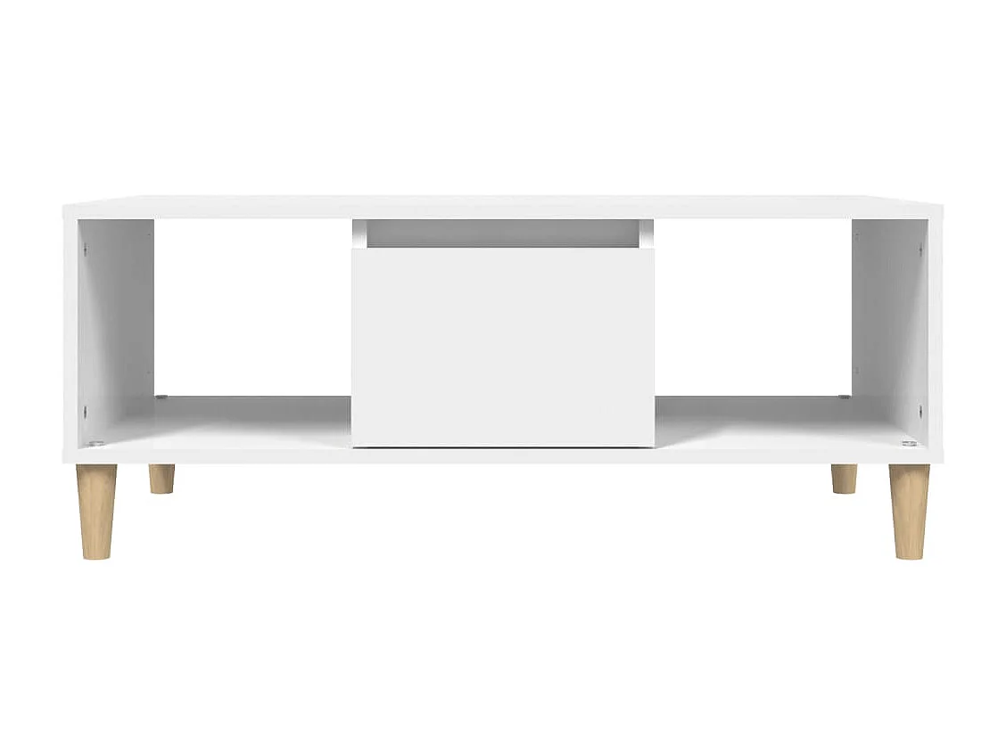 Table basse Blanc 90x50x36,5 cm Bois d'ingénierie