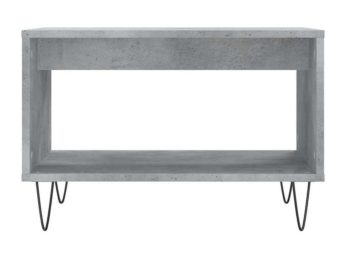 Table basse gris béton 60x50x40 cm bois d'ingénierie