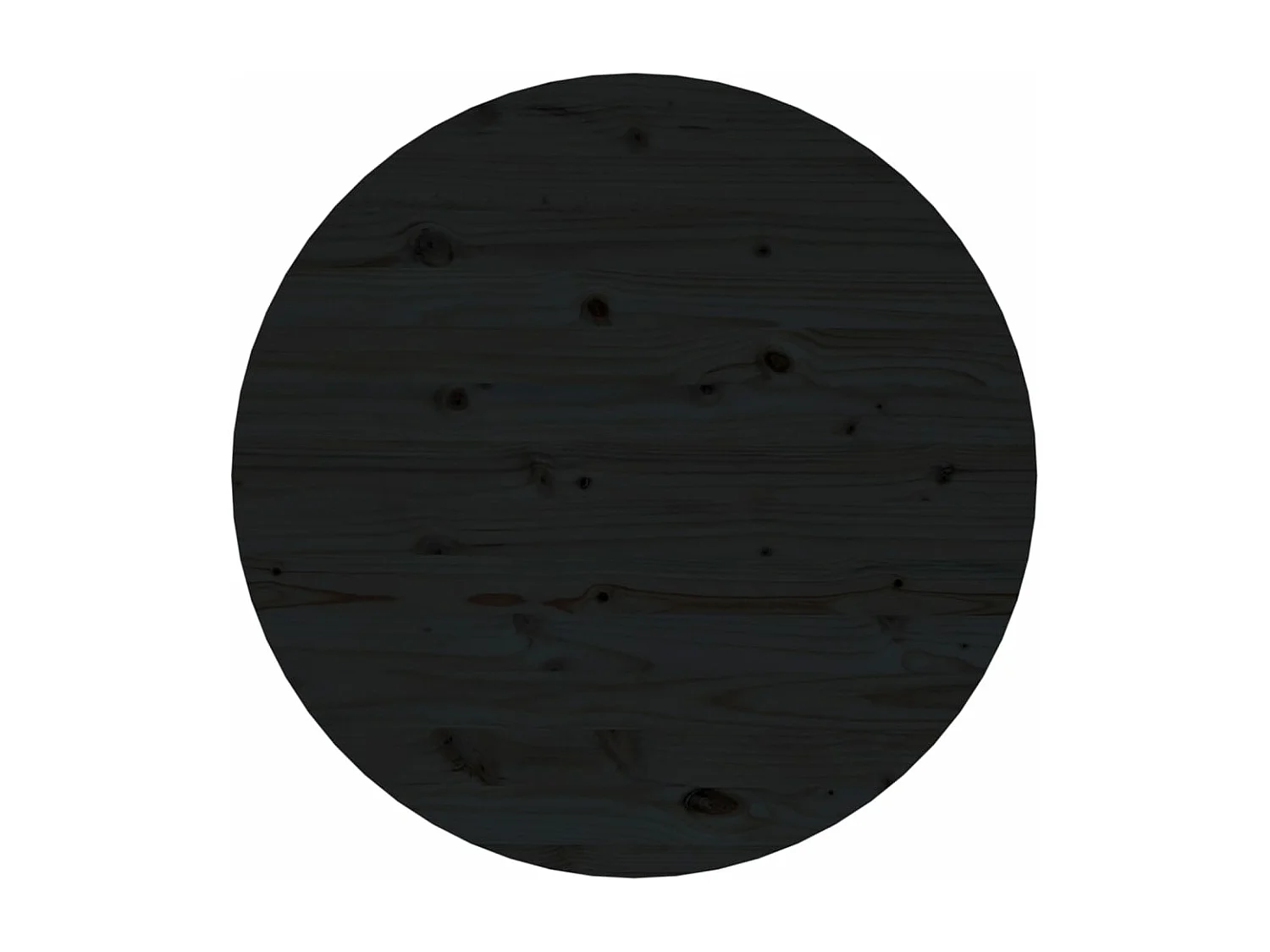 Table basse Noir Ø 55x45 cm Bois massif de pin