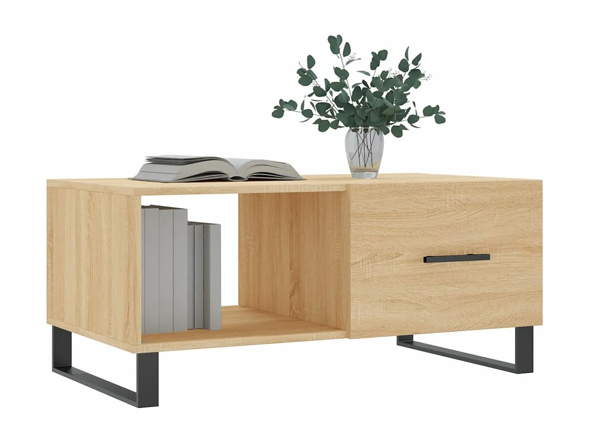 Table basse chêne sonoma 90x50x40 cm bois d'ingénierie