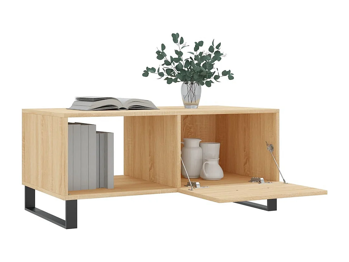 Table basse chêne sonoma 90x50x40 cm bois d'ingénierie