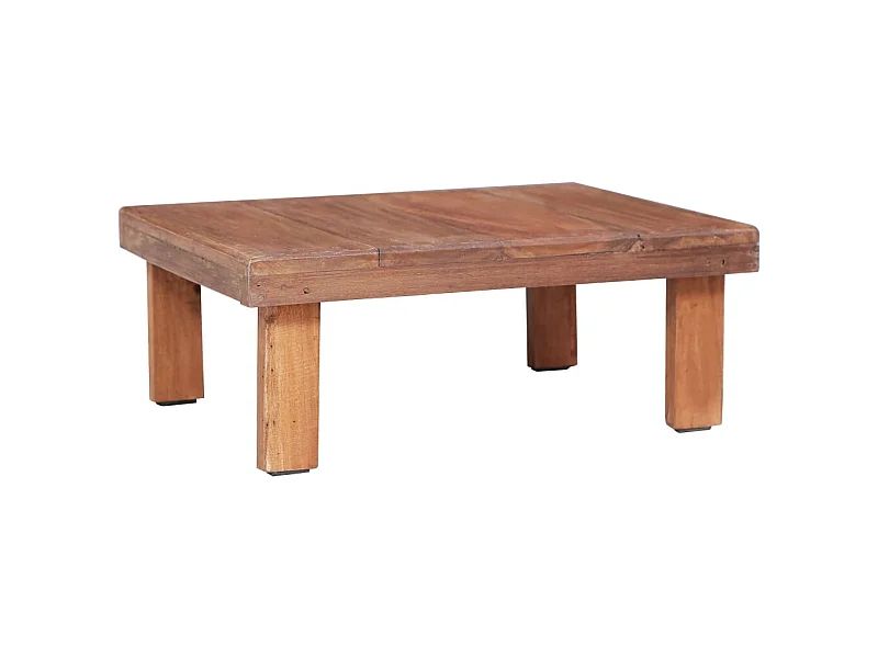 Mesa de centro de madera maciza reciclada 60x45x23 cm