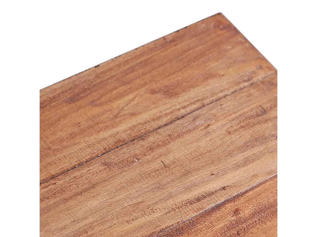 Mesa de centro de madera maciza reciclada 60x45x23 cm