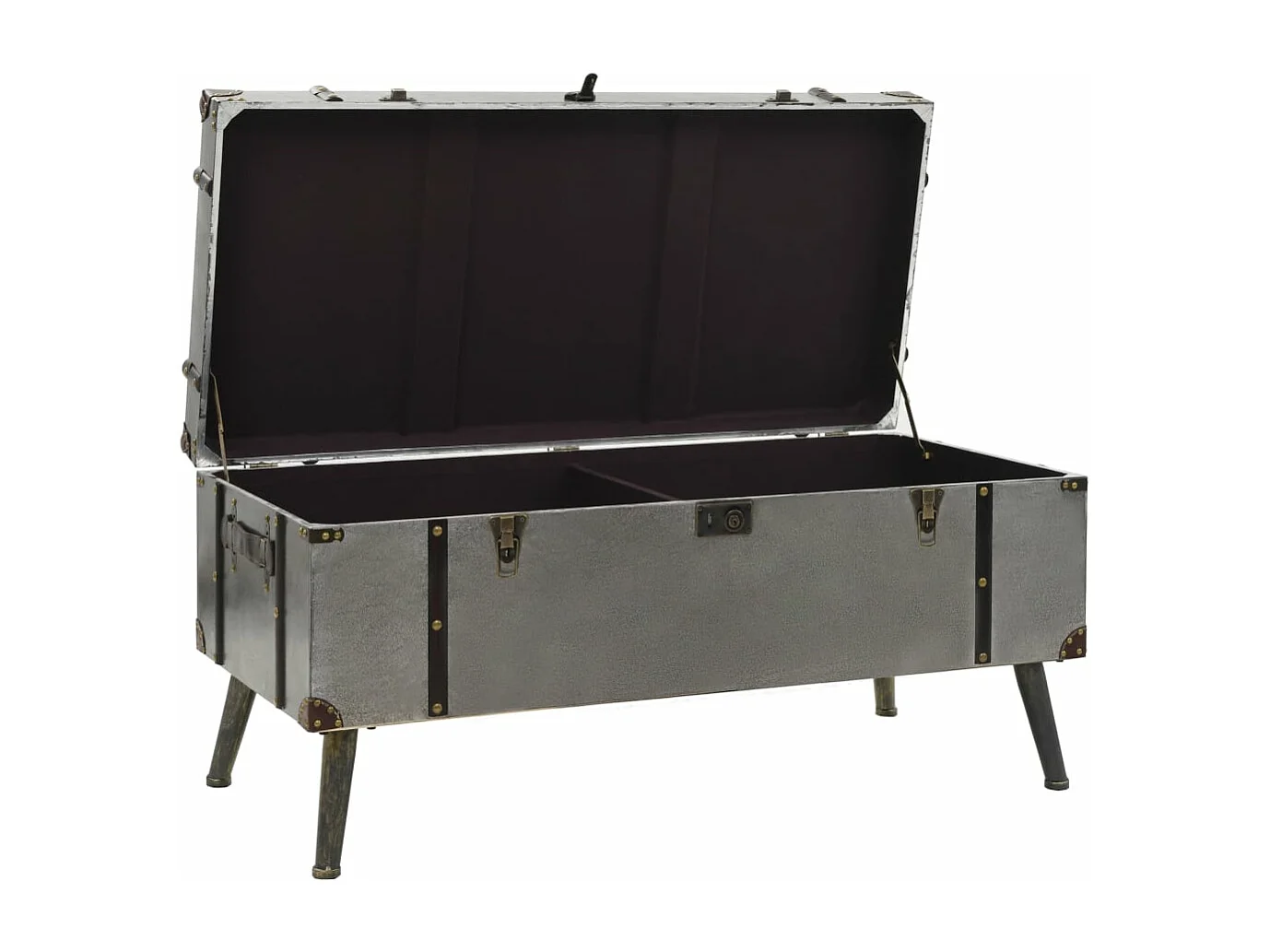 Mesa de centro de MDF y aluminio 102x51x47,5 cm