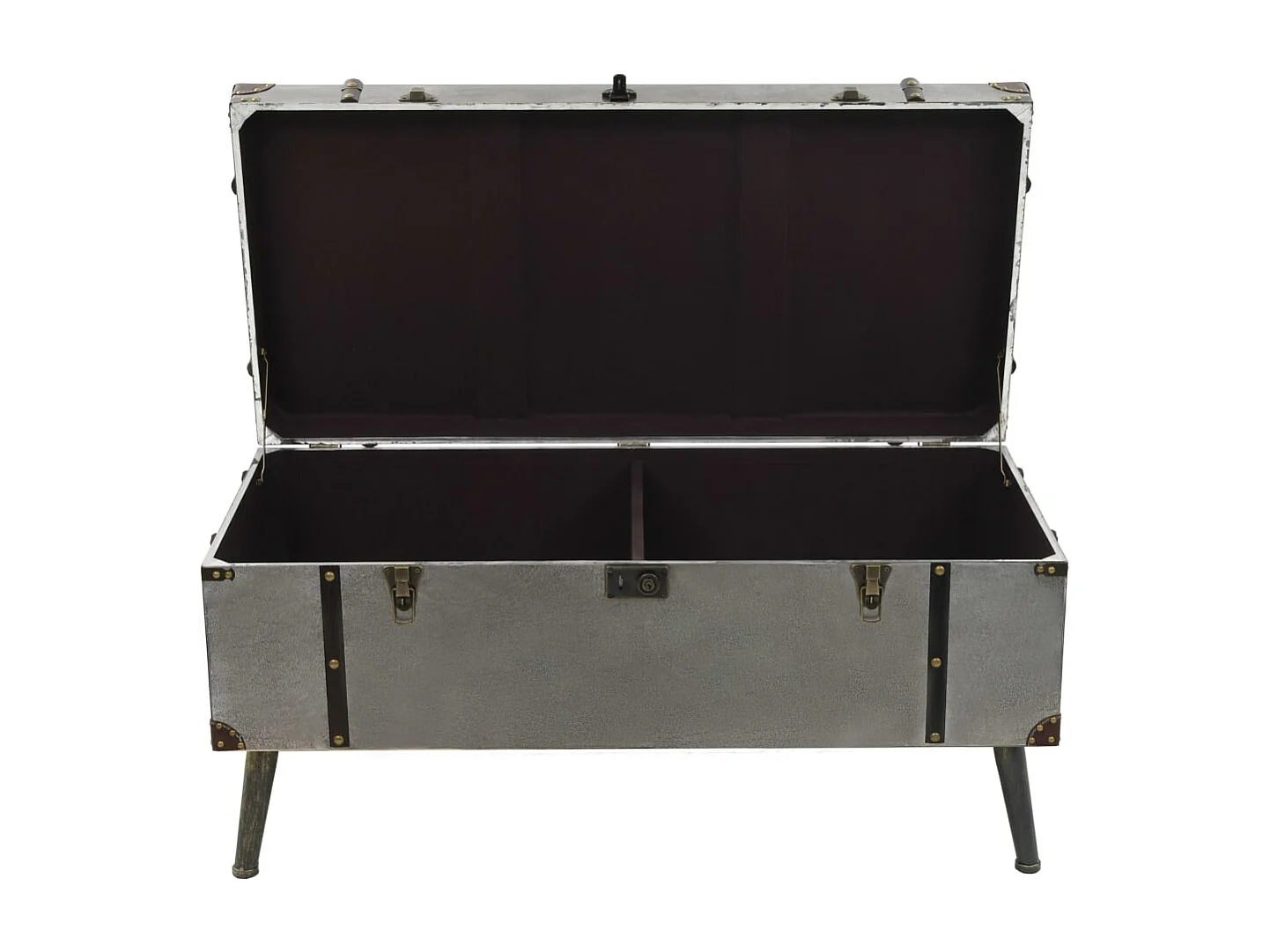 Mesa de centro de MDF y aluminio 102x51x47,5 cm