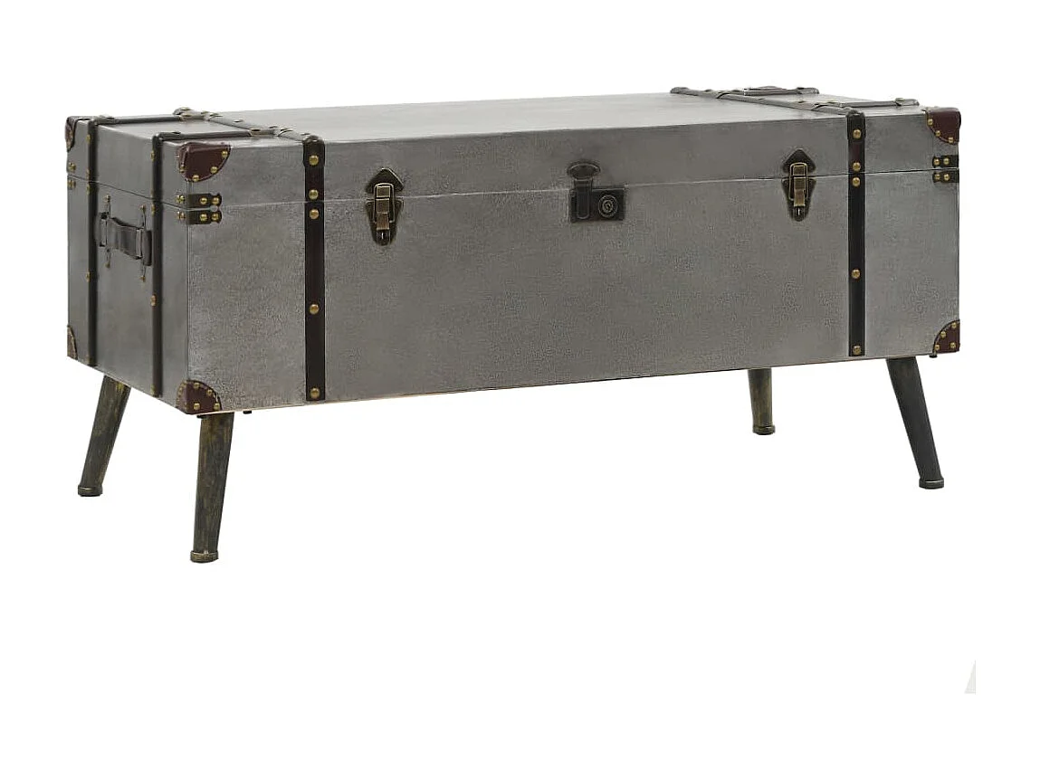 Table basse MDF et aluminium 102 x 51 x 47,5 cm