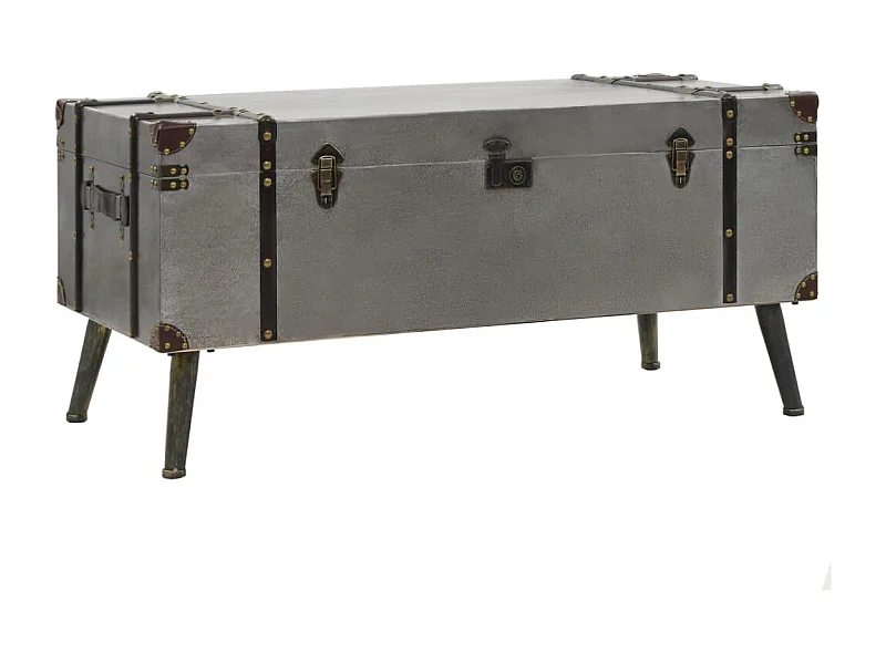 Table basse MDF et aluminium 102 x 51 x 47,5 cm