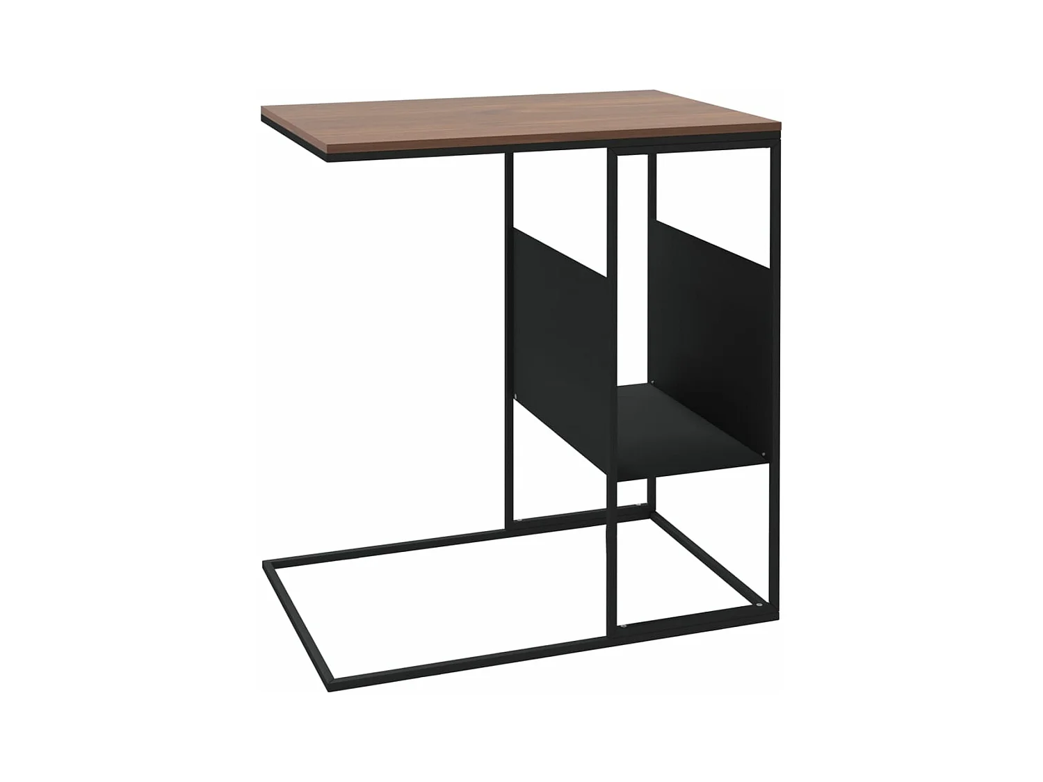 Table d'appoint Noir 55x36x59,5 cm Bois d'ingénierie