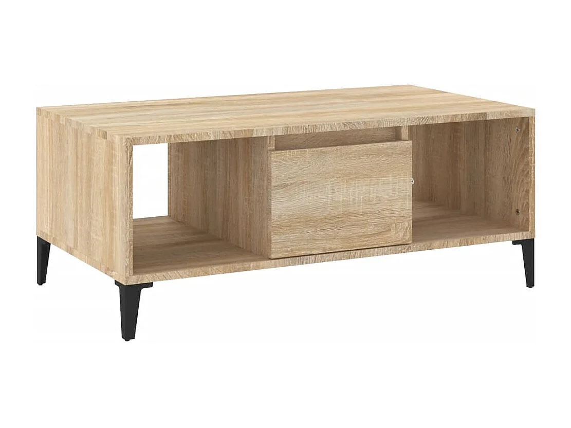 Mesa de centro madera contrachapada roble Sonoma 90x50x36,5 cm