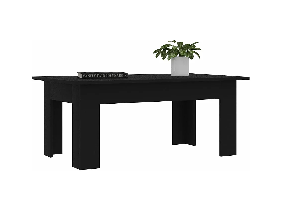 Table basse Noir 100 x 60 x 42 cm Aggloméré