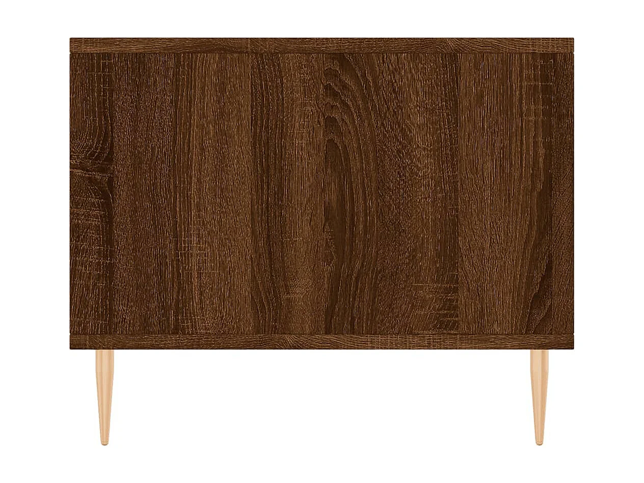 Table basse chêne marron 90x50x40 cm bois d'ingénierie