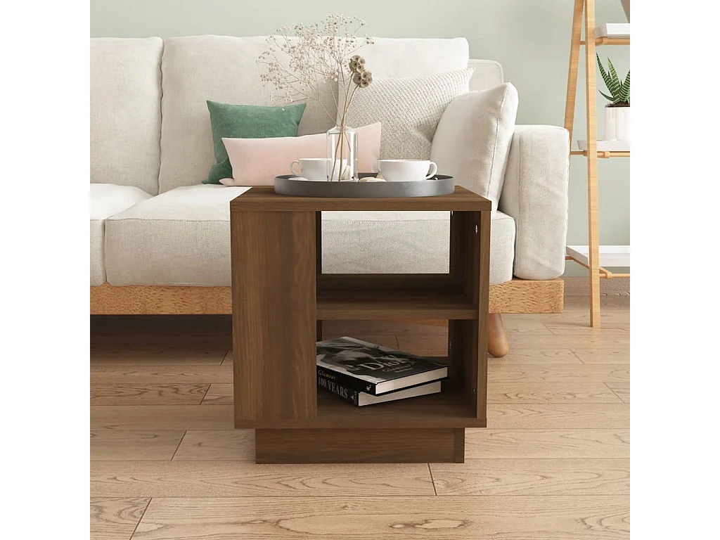 Table basse Chêne marron 40x40x43 cm Bois d'ingénierie