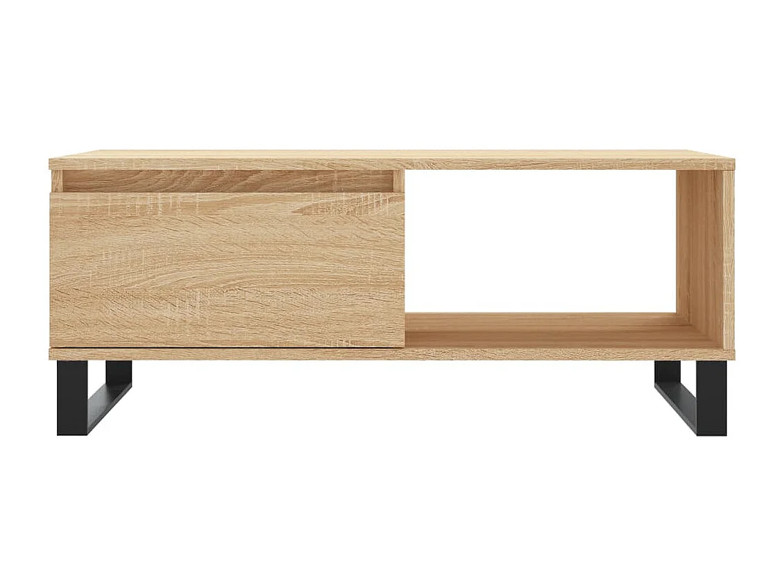 Salontafel 90x50x36,5 cm bewerkt hout sonoma eikenkleurig