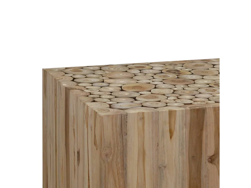 Mesa de centro em madeira de teca genuína 50x50x35 cm