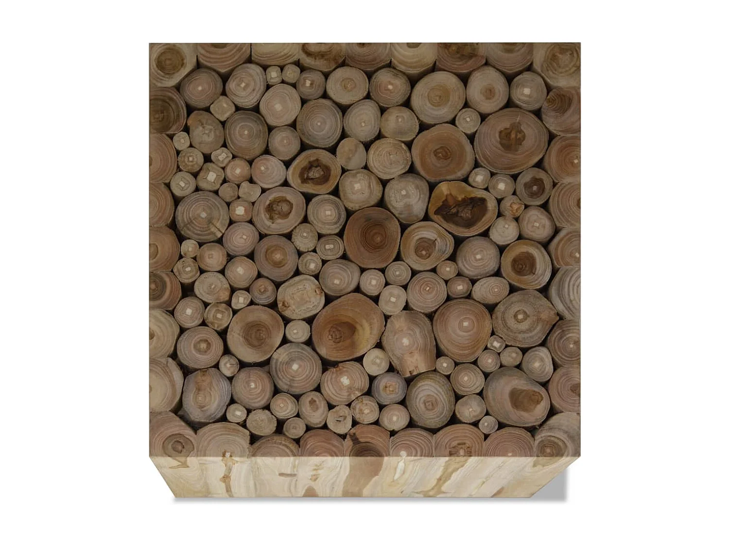 Table basse Teck authentique 50 x 50 x 35 cm
