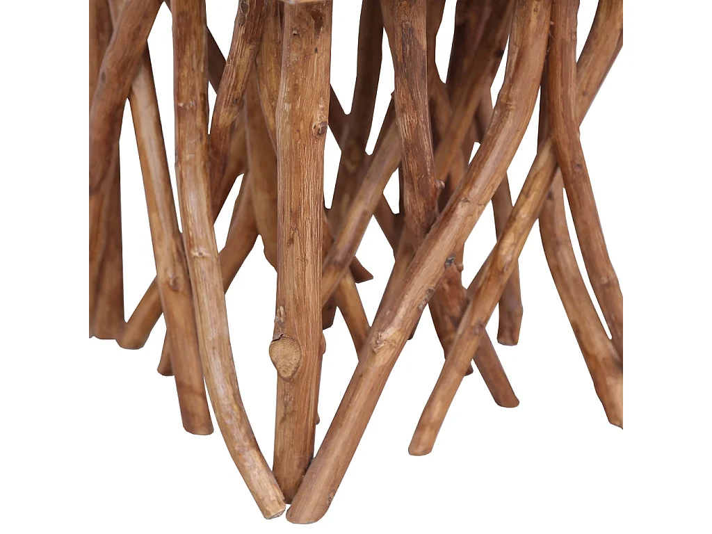 Mesa de centro feita de troncos 40x40x40 cm madeira maciça