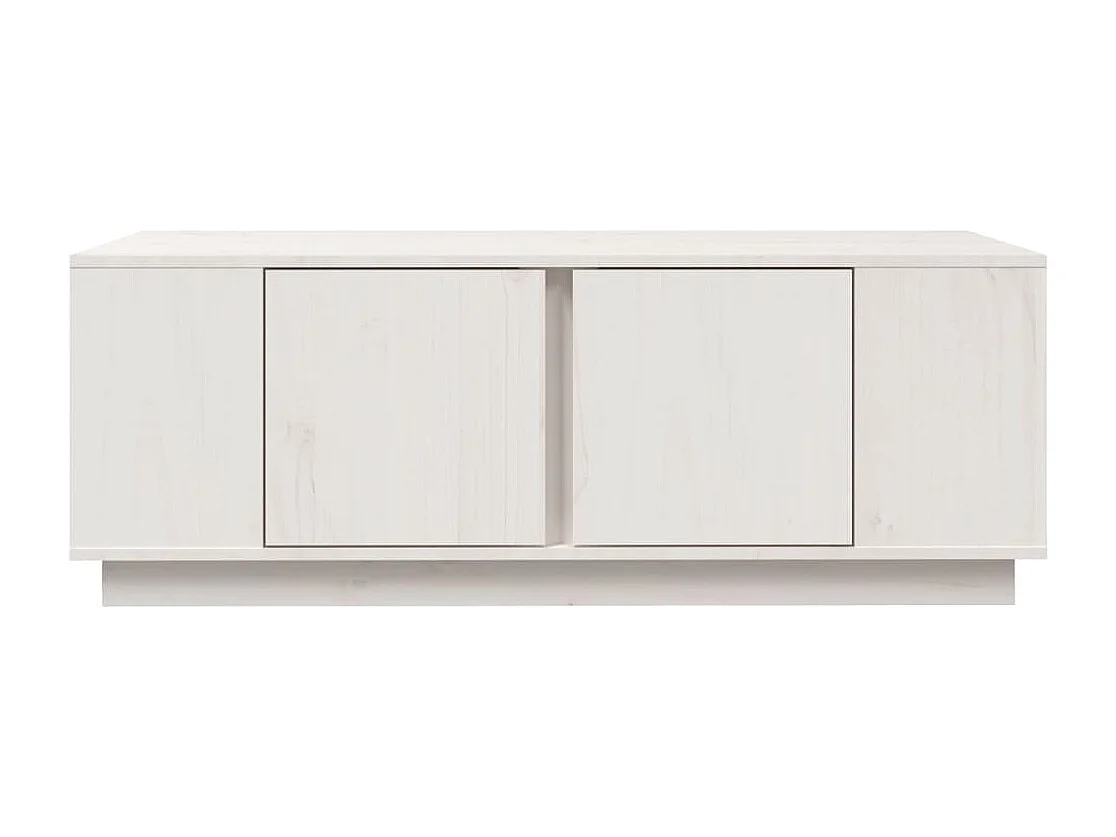 Table basse Blanc 110x50x40 cm Bois massif de pin