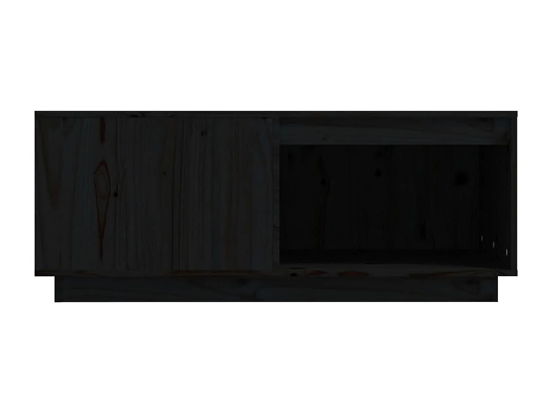 Mesa de centro 100x101x40,5 cm madeira de pinho maciça preto